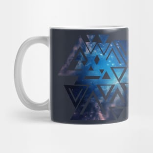 Space background of blue color Mug